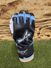 Load image into Gallery viewer, Black / Baby Blue Batting Gloves