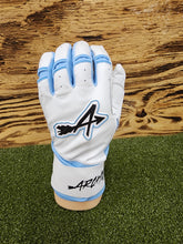 Load image into Gallery viewer, Baby Blue / White Batting Gloves