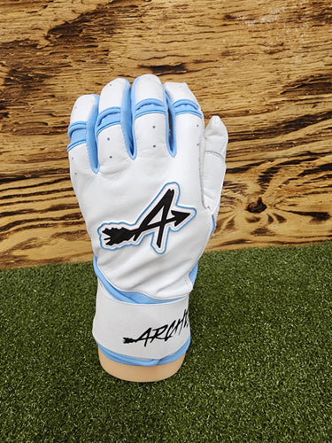 Baby Blue / White Batting Gloves