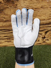 Load image into Gallery viewer, Black / Baby Blue Batting Gloves